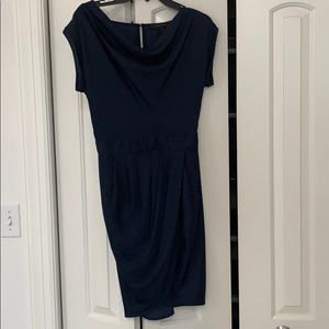 Navy draped BCBG dress XS